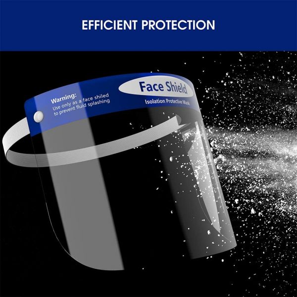 Full Protective Face Shield With Safety Guard Visor, HD Clear Film Pack of 2 Shields - Image 2