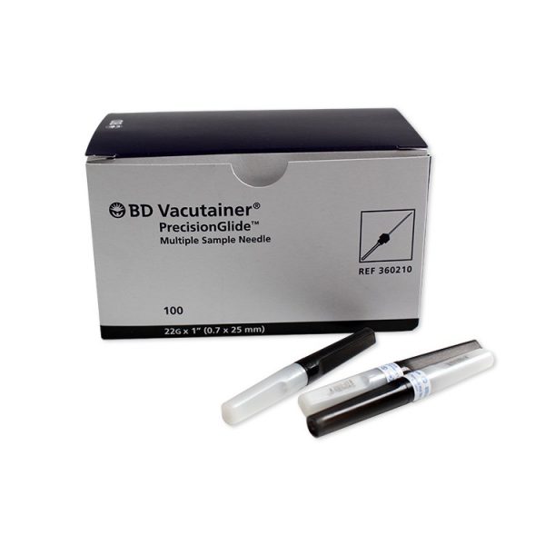 22G BD Vacutainer Eclipse Multi Safety Latex Free Needles Blood Collection with Luer Adapter 48 Needles a Box
