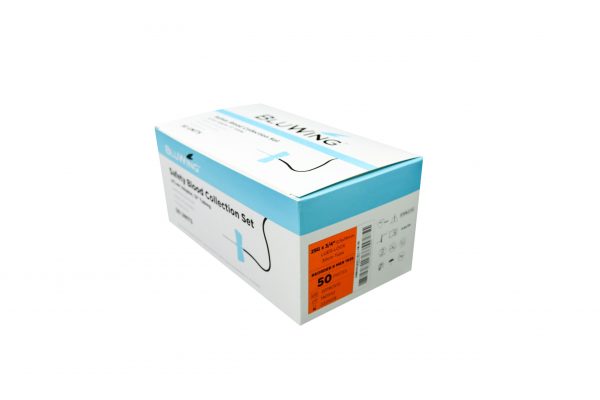 25G  BluWing Blood Collection Set Butterfly Needles,  50/box