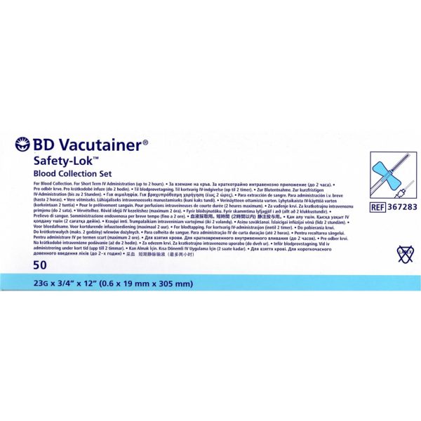23g BD Vacutainer Blood Collection Set Butterfly Needles,  50/box - Image 4