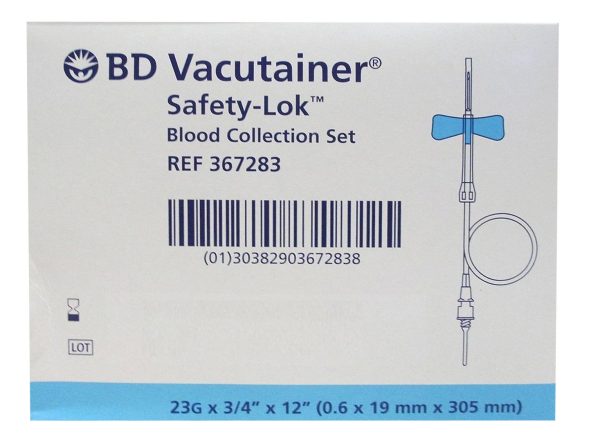 23g BD Vacutainer Blood Collection Set Butterfly Needles,  50/box - Image 2