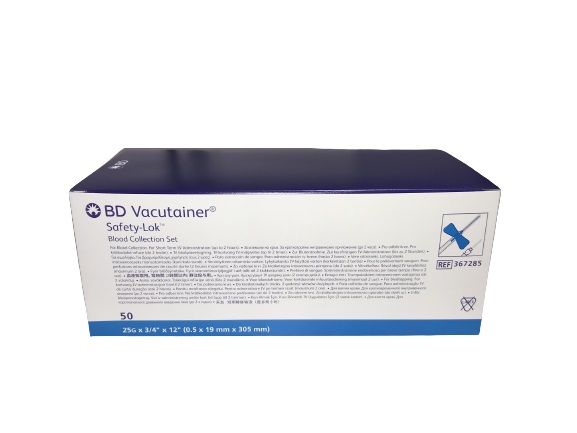 BD Vacutainer Butterfly Needle Set 21G x 3/4'' x 12'' 50/Box