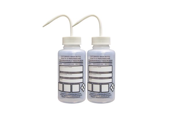 GHS Customizable Labels LDPE Wash Bottles DIY White, 500mL 1, 2, 3, & 5 Packs - Image 4