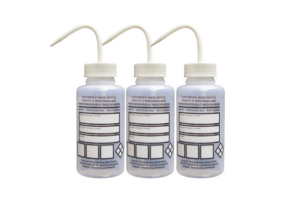 GHS Customizable Labels LDPE Wash Bottles DIY White, 500mL 1, 2, 3, & 5 Packs - Image 5
