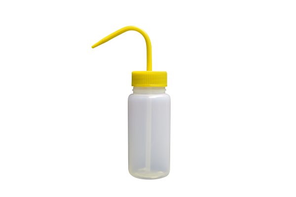 Globe Scientific LDPE Wash Bottles, 1000ml / 32 Ounces DIY (Blank Packs, Yellow)