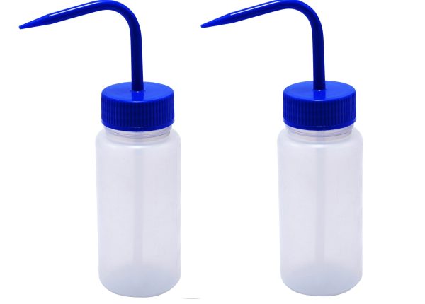 Globe Scientific LDPE Wash Bottles, 250ml / 8 Ounces DIY (Blank Packs, Blue) - Image 2