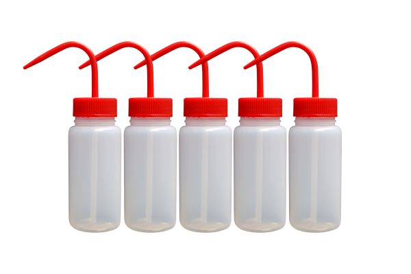 Globe Scientific LDPE Wash Bottles, 1000ml / 32 Ounces DIY (Blank Packs, Red) - Image 5