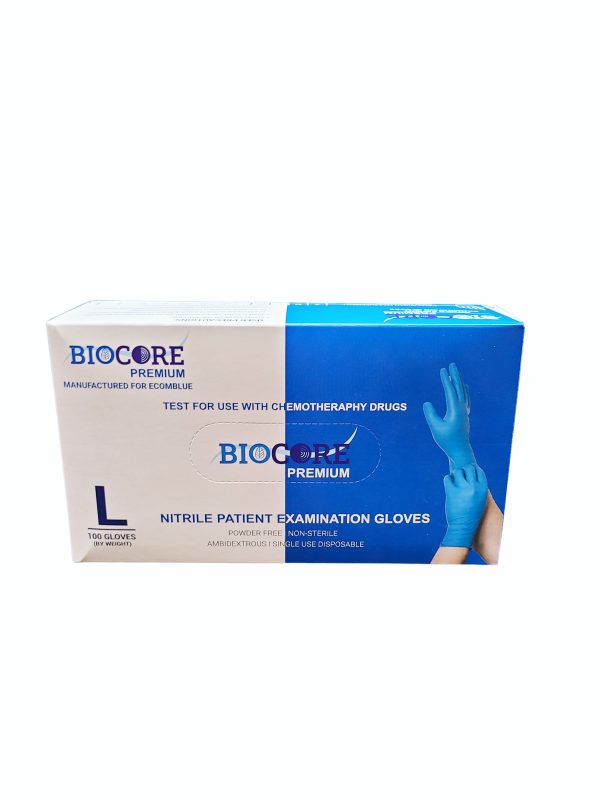 Nitrile Examination Gloves for Chemotherapy Drugs Teal, Powder Free, Disposable by BioCore Premium, Sizes S-XL, 100 Bx MB-1157 - Image 3