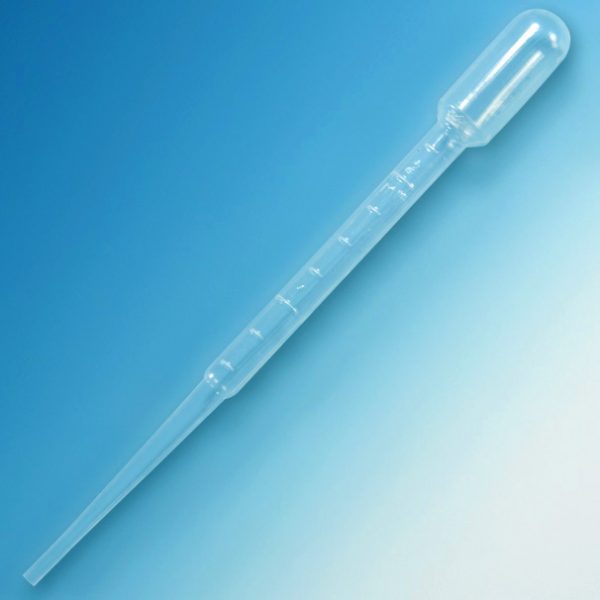 Transfer Pipet, 5.0mL, Standard Bulb, Graduated to 2.25mL, 150mm, Bulb Draw - 1.8mL PN:138070