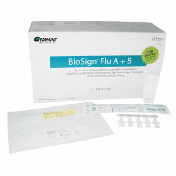 BioSign® Flu A & B Test, 25 Tests/Box Ref #BSP-510-25